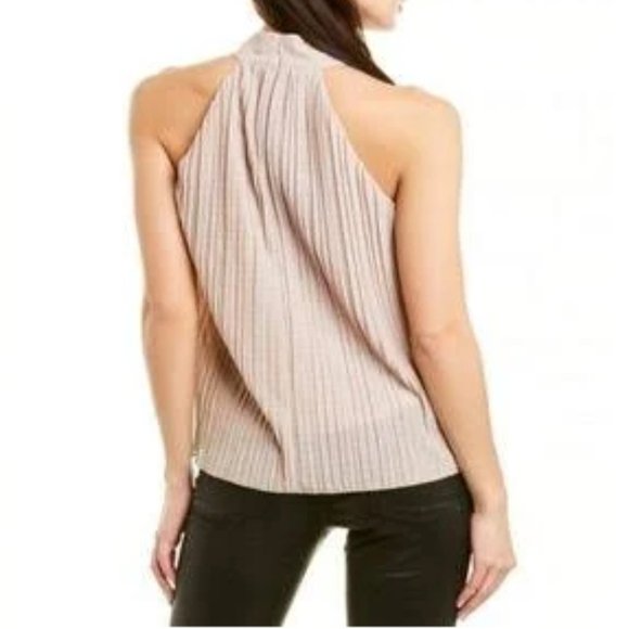Walter Baker Gold Halter Pleated Top - Size Small - Picture 7 of 8